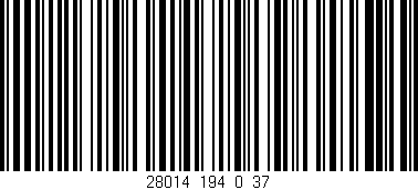 Código de barras (EAN, GTIN, SKU, ISBN): '28014_194_0_37'