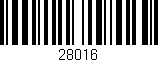 Código de barras (EAN, GTIN, SKU, ISBN): '28016'