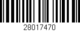 Código de barras (EAN, GTIN, SKU, ISBN): '28017470'