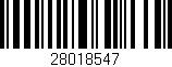 Código de barras (EAN, GTIN, SKU, ISBN): '28018547'