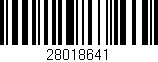 Código de barras (EAN, GTIN, SKU, ISBN): '28018641'