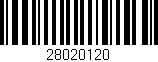 Código de barras (EAN, GTIN, SKU, ISBN): '28020120'