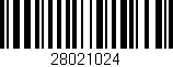 Código de barras (EAN, GTIN, SKU, ISBN): '28021024'