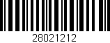 Código de barras (EAN, GTIN, SKU, ISBN): '28021212'