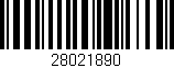 Código de barras (EAN, GTIN, SKU, ISBN): '28021890'