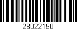 Código de barras (EAN, GTIN, SKU, ISBN): '28022190'