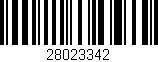 Código de barras (EAN, GTIN, SKU, ISBN): '28023342'