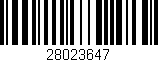 Código de barras (EAN, GTIN, SKU, ISBN): '28023647'