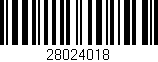 Código de barras (EAN, GTIN, SKU, ISBN): '28024018'