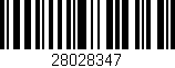 Código de barras (EAN, GTIN, SKU, ISBN): '28028347'