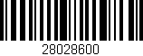 Código de barras (EAN, GTIN, SKU, ISBN): '28028600'