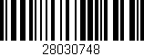 Código de barras (EAN, GTIN, SKU, ISBN): '28030748'