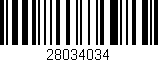 Código de barras (EAN, GTIN, SKU, ISBN): '28034034'