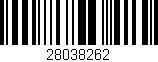 Código de barras (EAN, GTIN, SKU, ISBN): '28038262'
