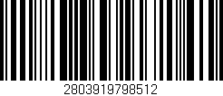 Código de barras (EAN, GTIN, SKU, ISBN): '2803919798512'