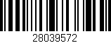 Código de barras (EAN, GTIN, SKU, ISBN): '28039572'