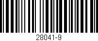 Código de barras (EAN, GTIN, SKU, ISBN): '28041-9'