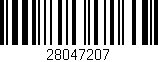 Código de barras (EAN, GTIN, SKU, ISBN): '28047207'