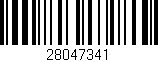 Código de barras (EAN, GTIN, SKU, ISBN): '28047341'