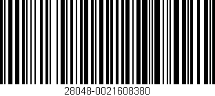 Código de barras (EAN, GTIN, SKU, ISBN): '28048-0021608380'