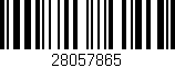 Código de barras (EAN, GTIN, SKU, ISBN): '28057865'