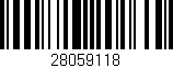 Código de barras (EAN, GTIN, SKU, ISBN): '28059118'