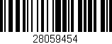 Código de barras (EAN, GTIN, SKU, ISBN): '28059454'