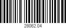 Código de barras (EAN, GTIN, SKU, ISBN): '28062.04'