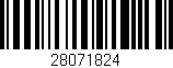 Código de barras (EAN, GTIN, SKU, ISBN): '28071824'