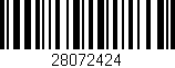 Código de barras (EAN, GTIN, SKU, ISBN): '28072424'
