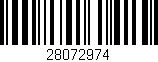 Código de barras (EAN, GTIN, SKU, ISBN): '28072974'