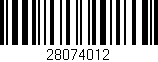 Código de barras (EAN, GTIN, SKU, ISBN): '28074012'