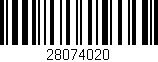 Código de barras (EAN, GTIN, SKU, ISBN): '28074020'