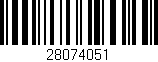 Código de barras (EAN, GTIN, SKU, ISBN): '28074051'