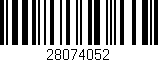 Código de barras (EAN, GTIN, SKU, ISBN): '28074052'
