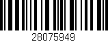 Código de barras (EAN, GTIN, SKU, ISBN): '28075949'