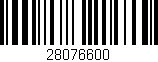Código de barras (EAN, GTIN, SKU, ISBN): '28076600'