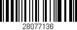 Código de barras (EAN, GTIN, SKU, ISBN): '28077136'