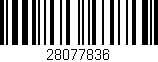 Código de barras (EAN, GTIN, SKU, ISBN): '28077836'