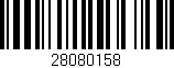 Código de barras (EAN, GTIN, SKU, ISBN): '28080158'