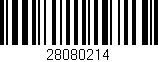 Código de barras (EAN, GTIN, SKU, ISBN): '28080214'