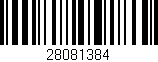 Código de barras (EAN, GTIN, SKU, ISBN): '28081384'