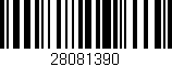 Código de barras (EAN, GTIN, SKU, ISBN): '28081390'