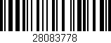 Código de barras (EAN, GTIN, SKU, ISBN): '28083778'