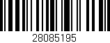 Código de barras (EAN, GTIN, SKU, ISBN): '28085195'