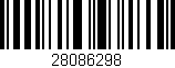 Código de barras (EAN, GTIN, SKU, ISBN): '28086298'