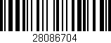 Código de barras (EAN, GTIN, SKU, ISBN): '28086704'