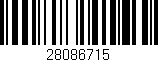 Código de barras (EAN, GTIN, SKU, ISBN): '28086715'