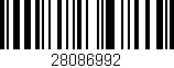 Código de barras (EAN, GTIN, SKU, ISBN): '28086992'