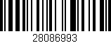 Código de barras (EAN, GTIN, SKU, ISBN): '28086993'